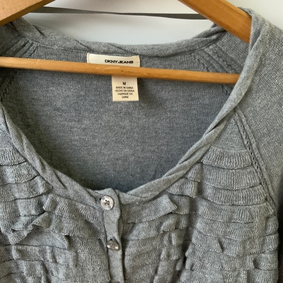 DKNY Ruffle Cardigan EUC - Picture 7 of 9